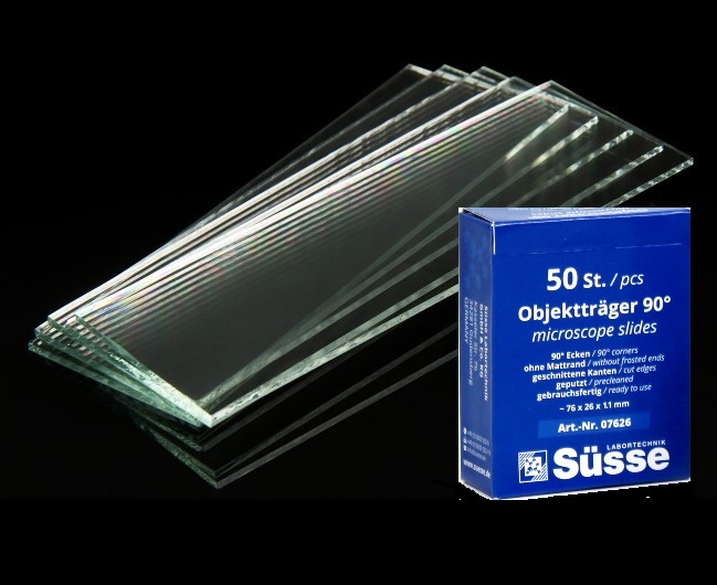 Objektträger Fa. Süsse ohne Mattrand