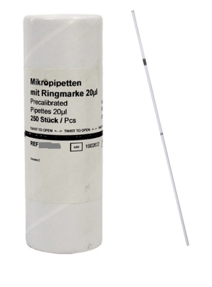 Einmal-Kapillaren mit Ringmarke