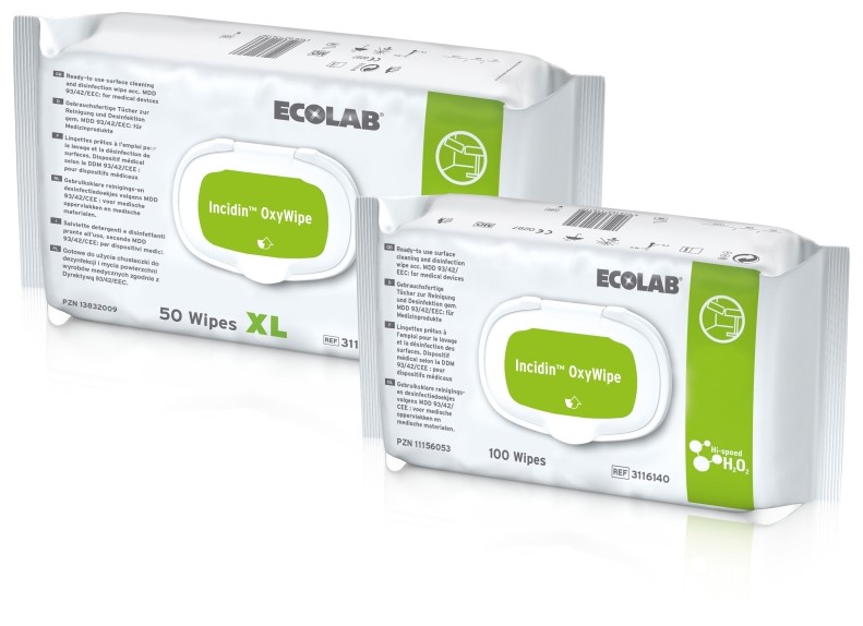 ECOLAB Incidin® OxyWipe Desinfektions- und Reinigungstücher