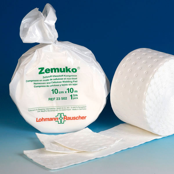 L+R ZEMUKO® Vliesstoff-Kompressen gerollt