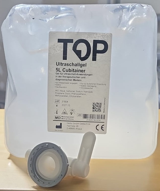 Klares Ultraschallgel + Auslaufhahn