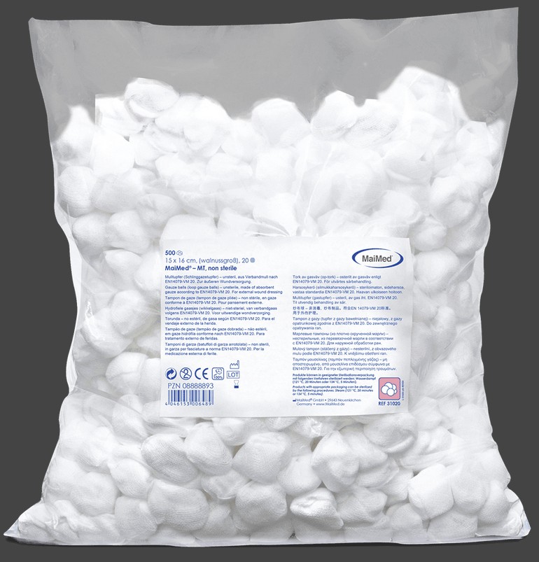 MaiMed® MT Mulltupfer unst., walnussgroß