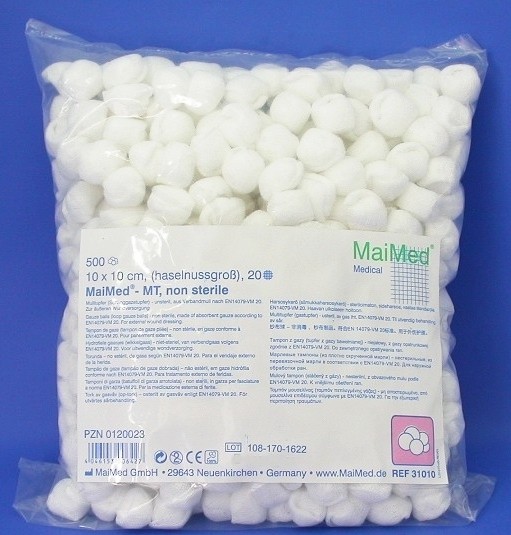 MaiMed® MT Mulltupfer unst., haselnussgroß