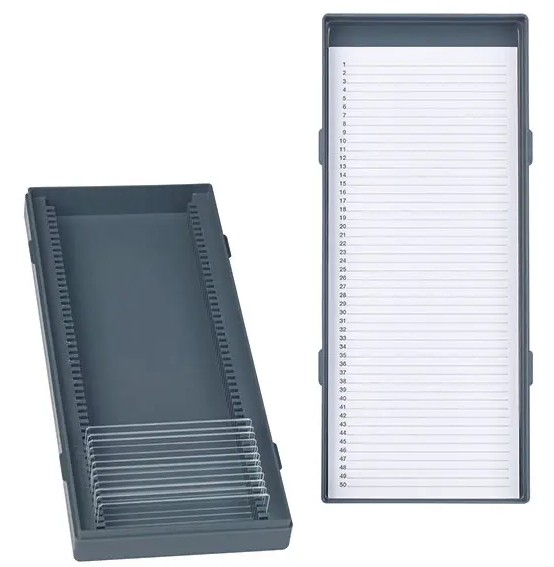 Objektträger-Dose mit Deckel