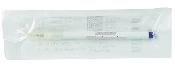 Feiner Hautmarkierstift blau, steril