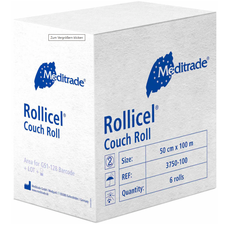 Meditrade® Ärztekrepp ROLLICEL®, 50 cm x 100 m