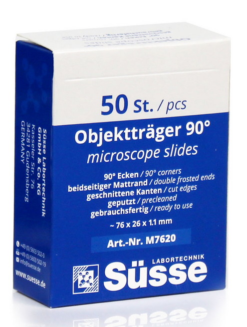 Objektträger Fa. Süsse mit Mattrand