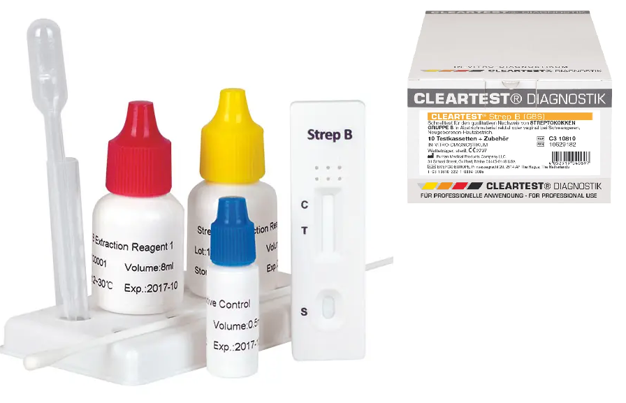 CLEARTEST® Strep-B, aus Vaginal-Abstrichen