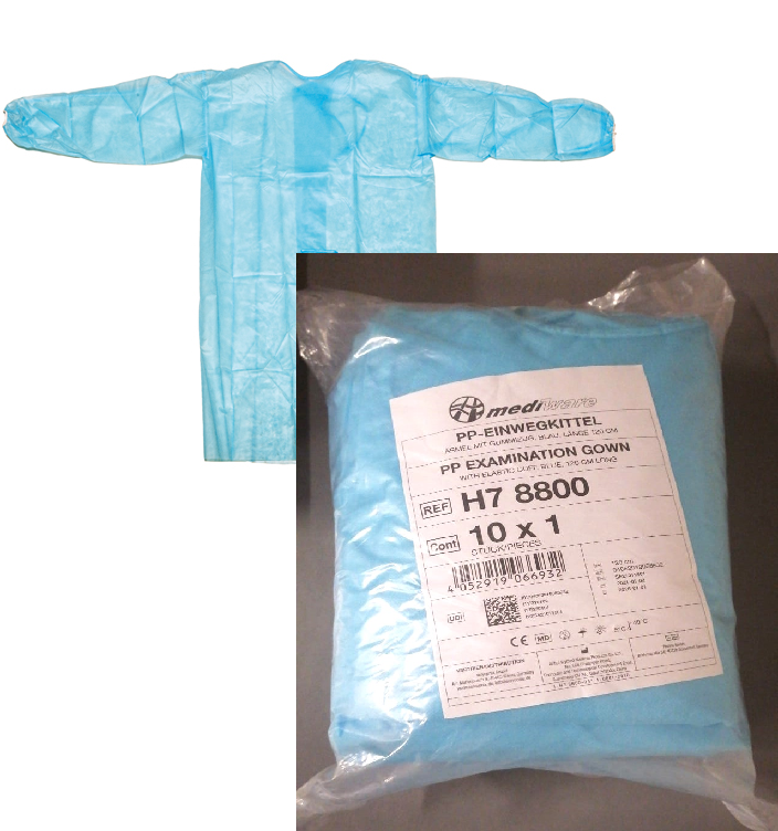 Mediware® PP-Einwegkittel blau