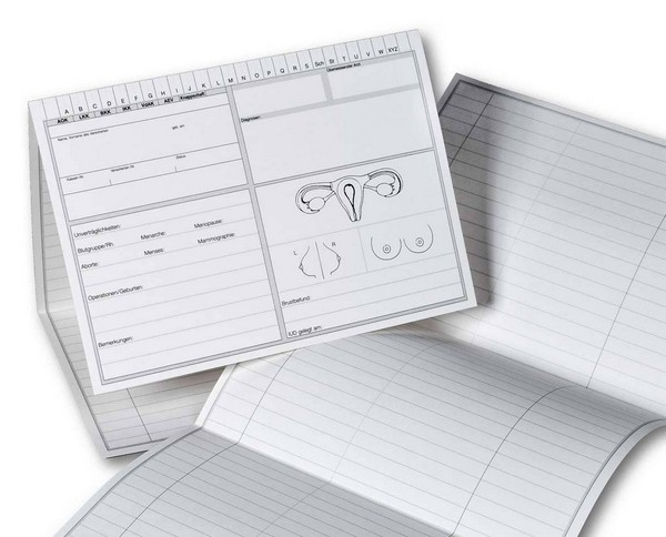 Karteikarten für Gynäkologen