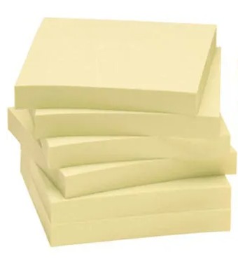 Haft-Notizblöcke, gelb, Blauer Engel