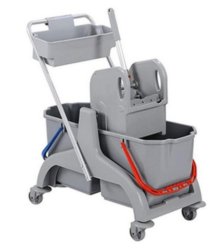 Robuster Doppelfahreimer 2 x 18 Liter, grau