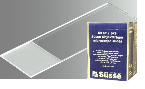 Objektträger Fa. Süsse mit Mattrand