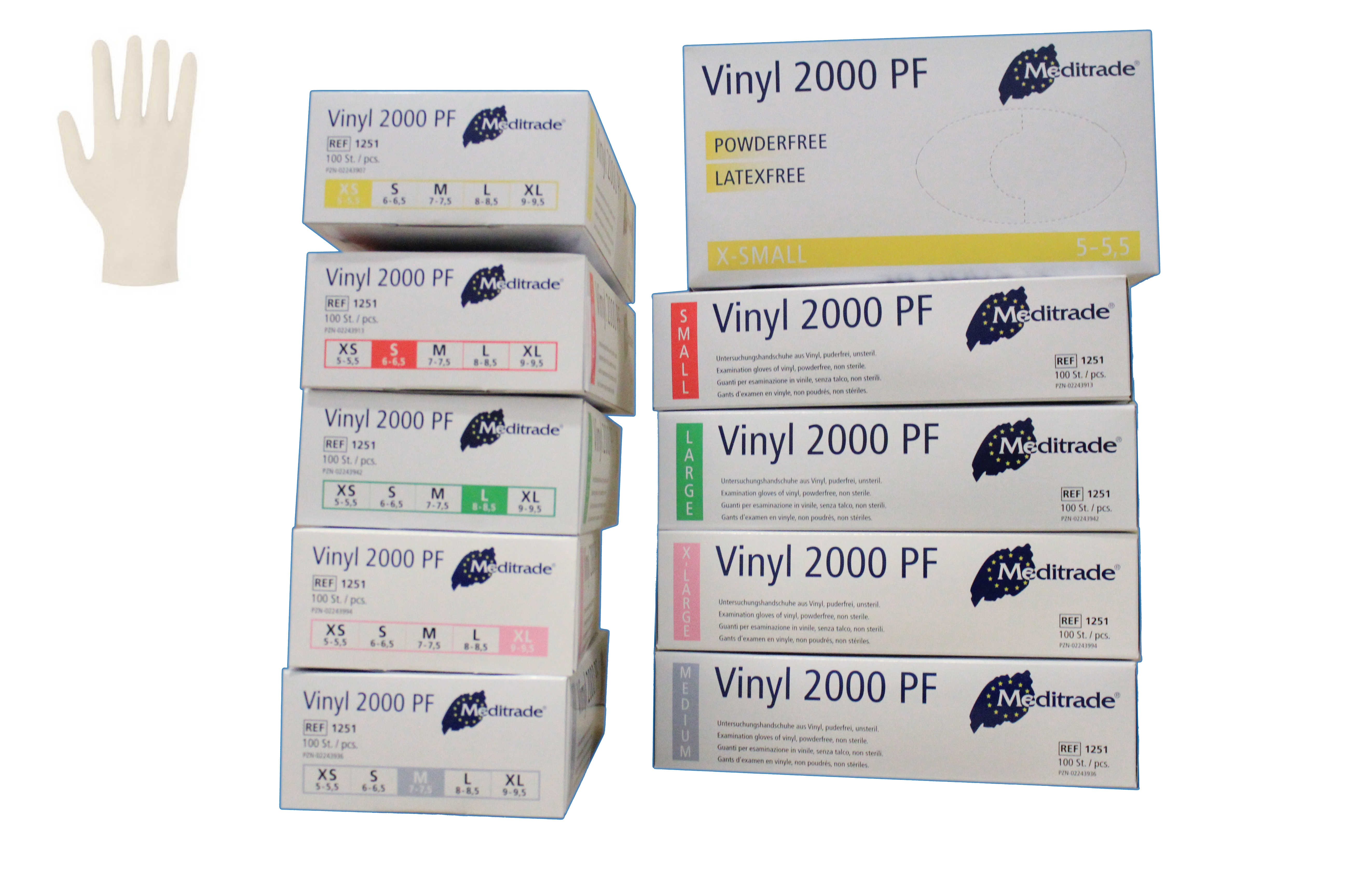 Meditrade® Vinyl-Handschuhe 2000 PF