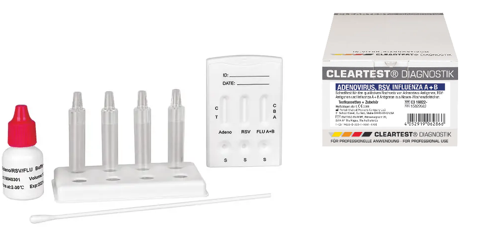 CLEARTEST® Influenza A + B / RSV / Adenovirus