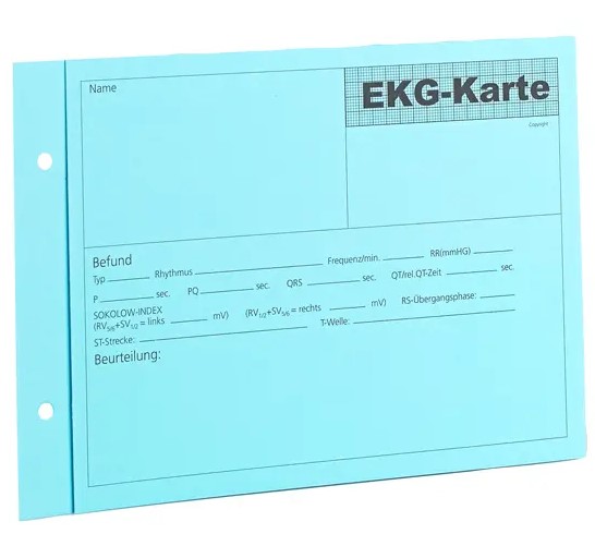 EKG Karteikarten