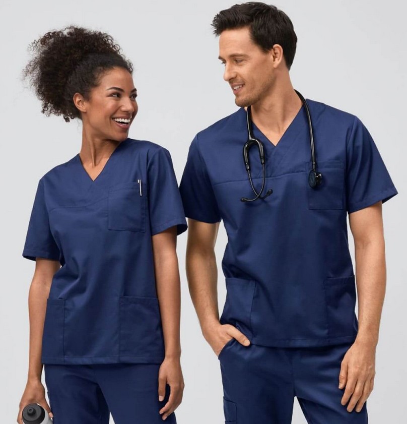 Unisex OP-Kasack, dunkelblau, Gr. L