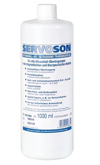 Ultraschallgel transparent, Servoson, 1kg