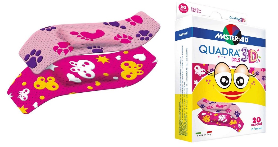 QUADRA® 3D Kinderpflaster für Mädchen
